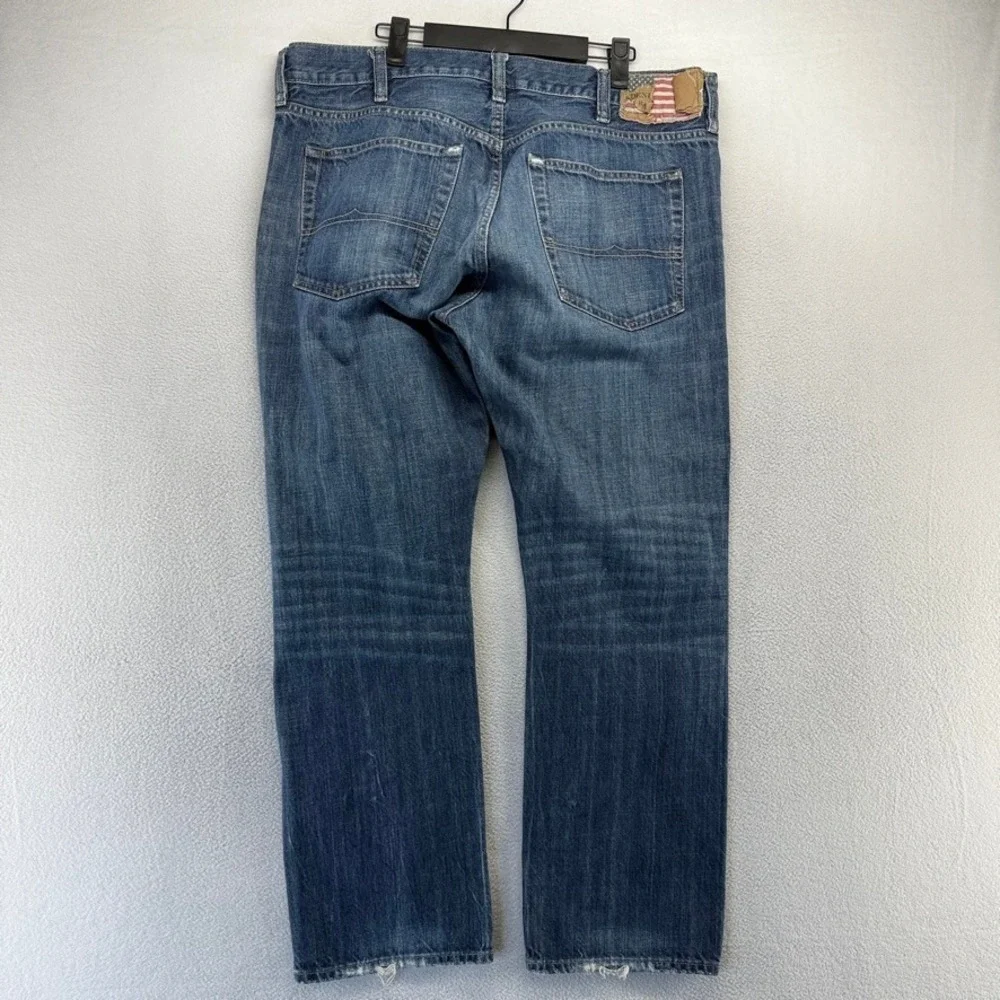 Denim Supply Ralph Lauren Jeans Men's 38x30 Blue Denim Dark Wash American Flag